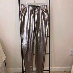 NWOT Metallic Ankle Leggings